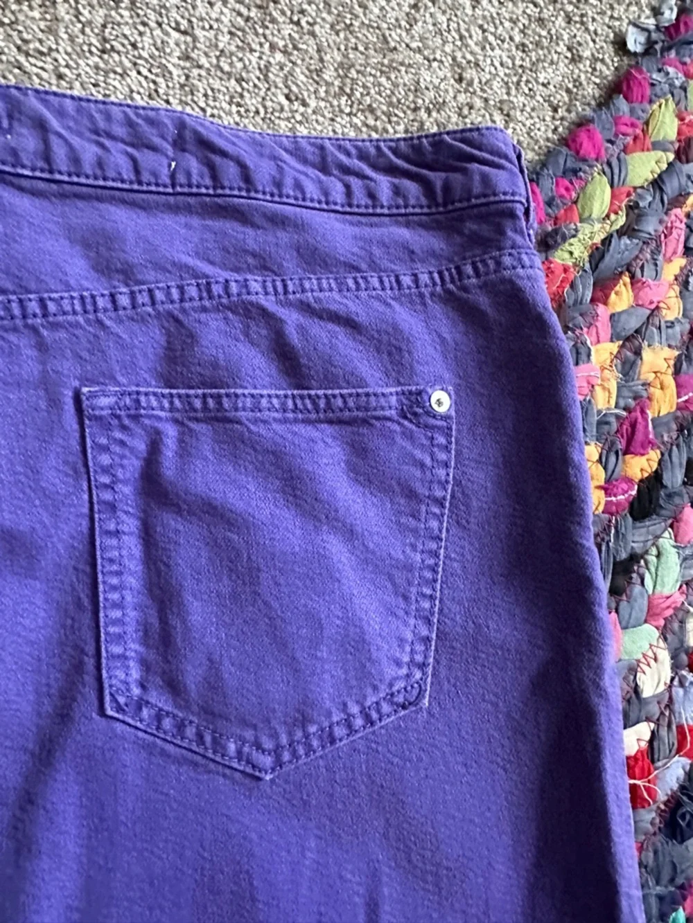 NWT Anthropologie Pilcro High Rise Purple Jean Shorts Women’s Sz 32 Summer Denim - Picture 9 of 16